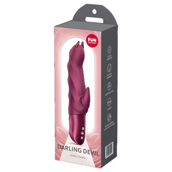 Fun Factory Darling Devil - vibrador com braço para clitóris (vermelho)