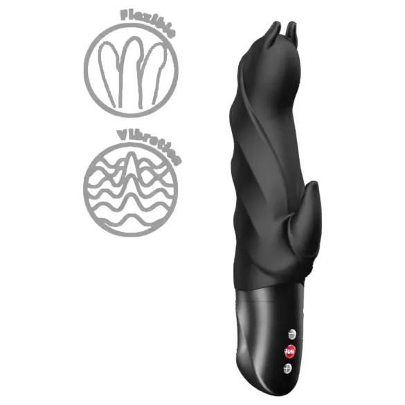 Fun Factory Darling Devil - vibrador com estimulador de clitóris (preto)