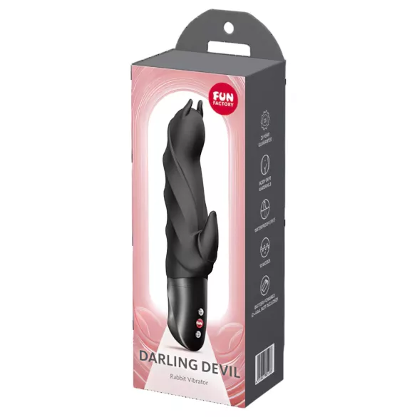Fun Factory Darling Devil - vibrador com estimulador de clitóris (preto)
