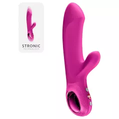   Fun Factory Bi Stronic Embrace - vibrador impulsionador com estimulador de clitóris (rosa)