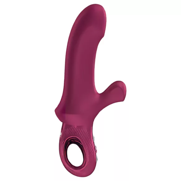 Fun Factory Bi Stronic Curve - vibrador com função de impulsos e estimulador de clitóris (vermelho)