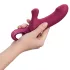 Fun Factory Bi Stronic Curve - vibrador com função de impulsos e estimulador de clitóris (vermelho)