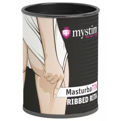   Mystim - Masturbador masculino texturizado Ribbed Rita - branco