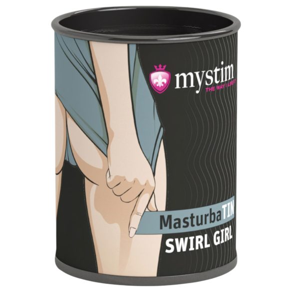 Mystim MasturbaTIN Swirl Girl - masturbador ondulado (branco)