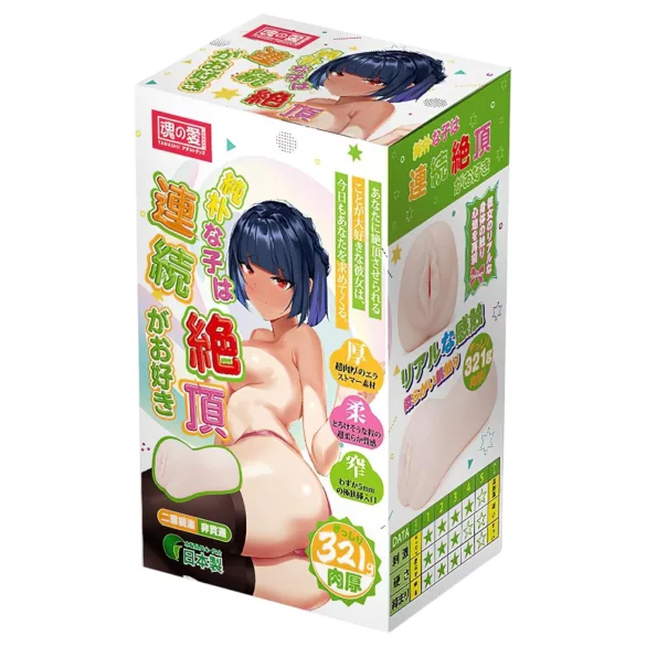 TAMASHII Orgasmo Contínuo - masturbador tipo vagina de anime (cor natural)