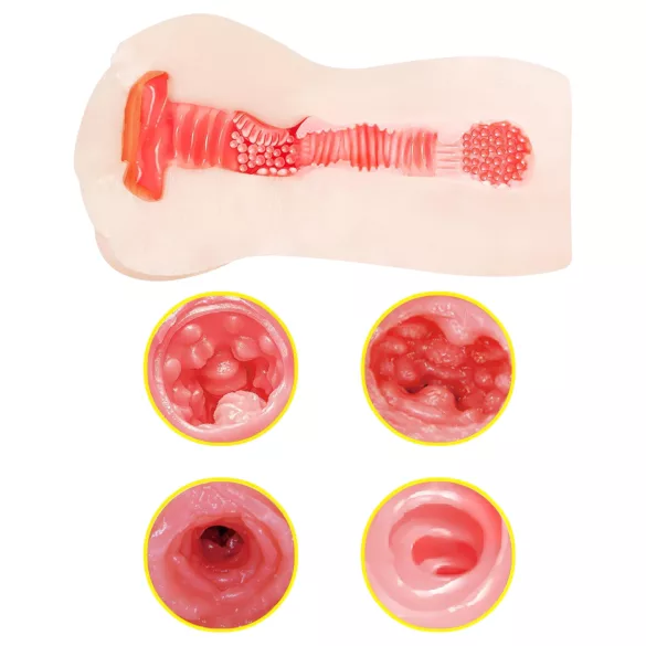 TAMASHII Orgasmo Contínuo - masturbador tipo vagina de anime (cor natural)