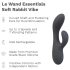 le Wand Soft Rabbit - Vibrador com braço clitoriano duplo motor (preto)