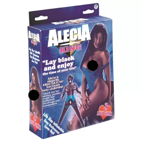 NMC Alecia King - boneca inflável de tamanho real (morena)