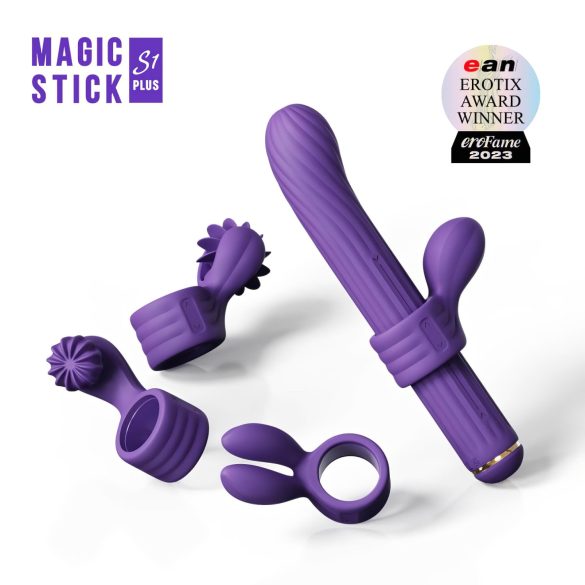 Magic Stick - Vibrador com Pontas Intercambiáveis (Lilás)