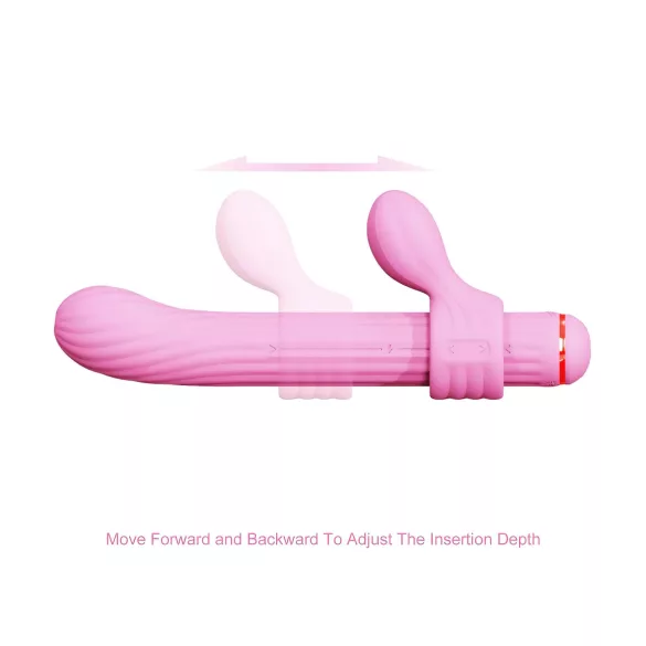 Magic Stick - vibrador com cabeças intercambiáveis (rosa)