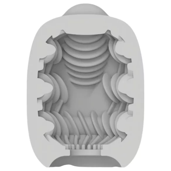 VIBEGGS Ribs Delight - ovo vibratório masturbador - branco