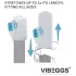 VIBEGGS Ribs Delight - ovo vibratório masturbador - branco