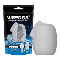 VIBEGGS Blow Misty - ovo vibratório masturbador - branco