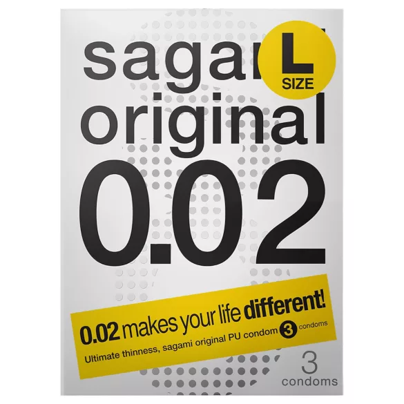 Sagami Original 0.02 L - preservativo ultrafino - 58mm - caixa com 3