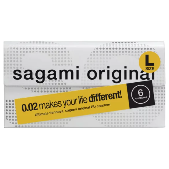 Sagami Original 0.02 L - preservativo ultrafino - 58mm - caixa com 6 unidades