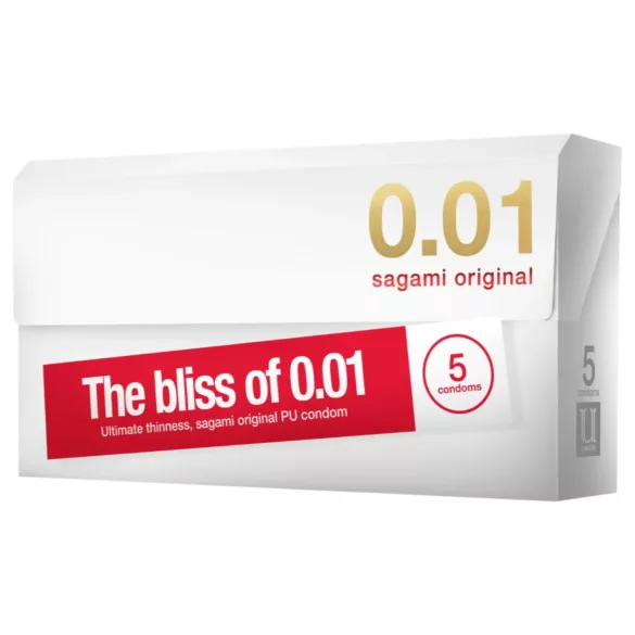 Sagami Original 0.01 - preservativo ultrafino - 55mm - 5 unidades