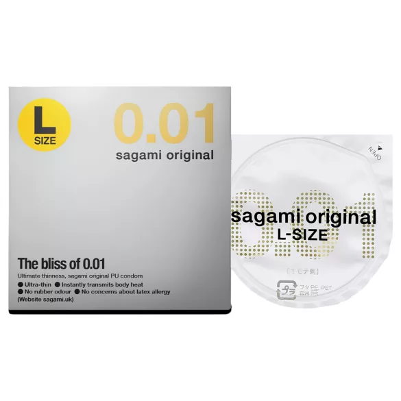 Sagami Original 0,01 L - preservativo ultrafino - 58mm - 1 unidade