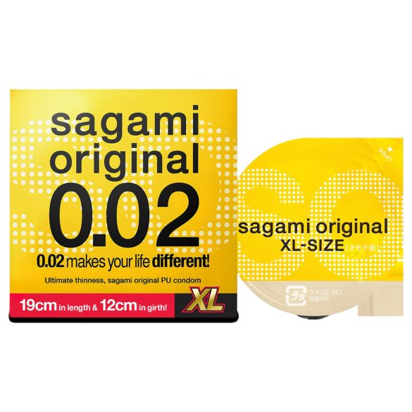 Sagami Original 0,02 XL - preservativo - 61mm (1un)