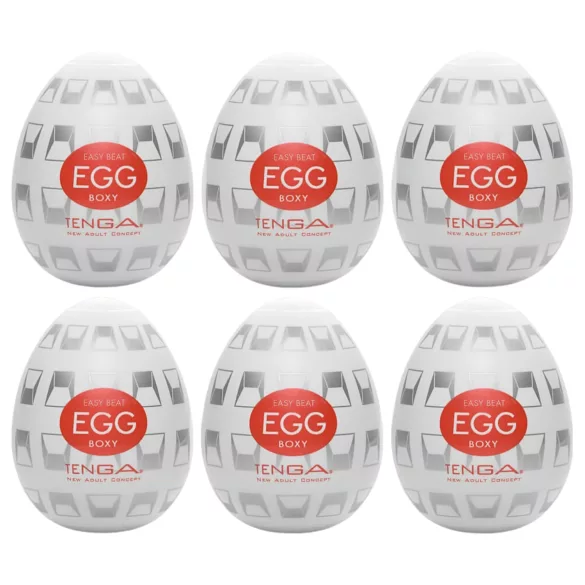 TENGA Egg Boxy - masturbador masculino em formato de ovo - kit com 6 unidades