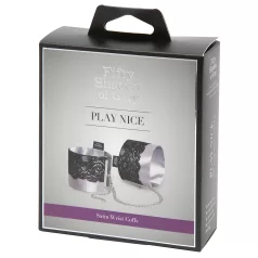 Fifty Shades of Grey - algema de cetim - prata