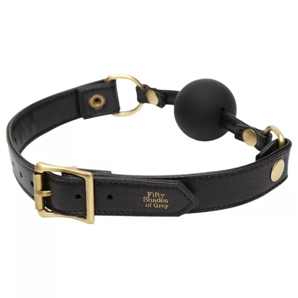 Fifty Shades of Grey - mordedor bondage com tiras - couro preto