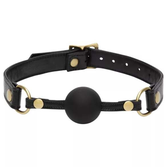 Fifty Shades of Grey - mordedor bondage com tiras - couro preto