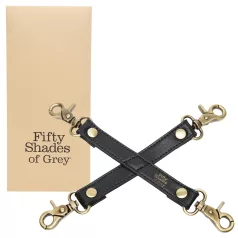   Fifty Shades of Grey - conjunto de amarração cruzada - couro preto
