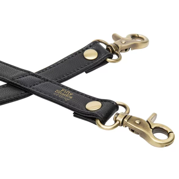 Fifty Shades of Grey - conjunto de amarração cruzada - couro preto