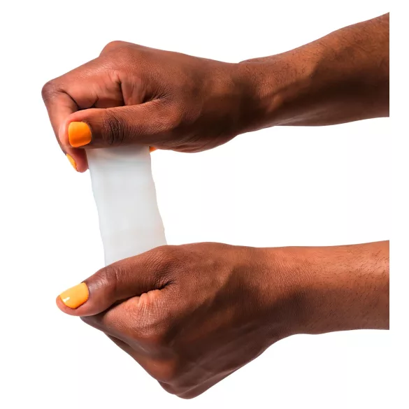 ROMP - masturbador masculino flexível - portátil - transparente