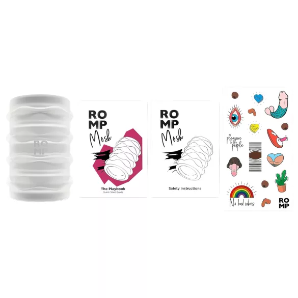 ROMP - masturbador masculino flexível - portátil - transparente