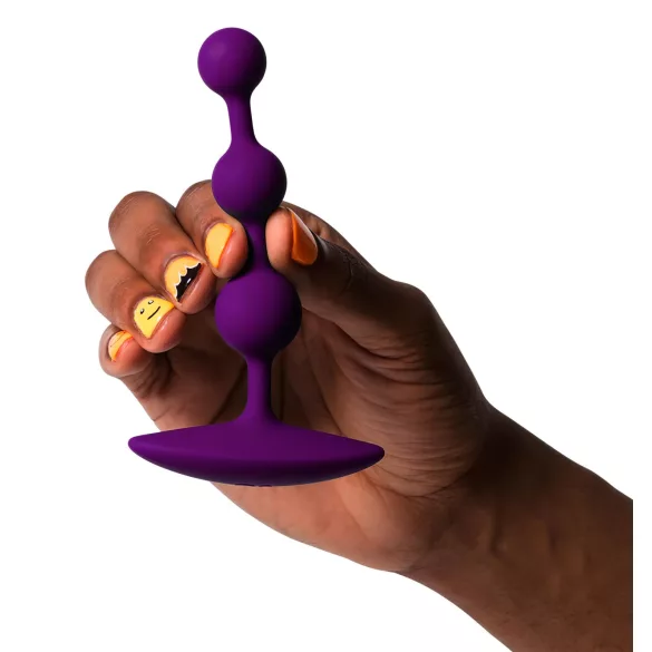 ROMP Amp - plug anal texturizado com esferas - silicone roxo