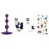 ROMP Amp - plug anal texturizado com esferas - silicone roxo
