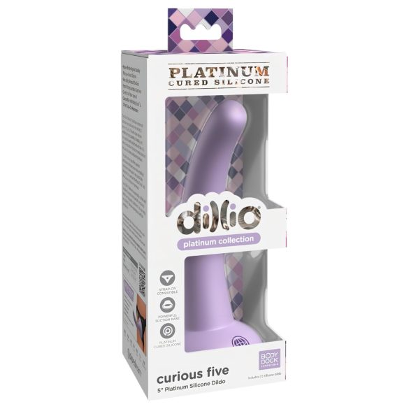 Dillio Curious Five - Dildo com ventosa (15cm) - Roxo