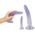 Dildos Crystal Blue: Conjunto de 3 Treinadores Anais