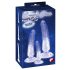 Dildos Crystal Blue: Conjunto de 3 Treinadores Anais