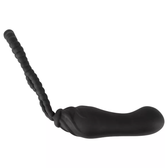 Black Velvets - cinta peniana com dildo - ajustável - silicone preto
