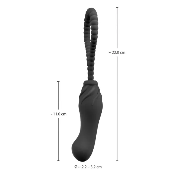 Black Velvets - cinta peniana com dildo - ajustável - silicone preto