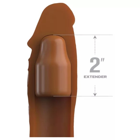 X-TENSION Elite 2 - capa peniana ajustável - silicone - marrom
