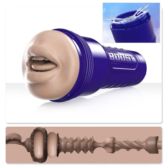 Fleshlight Boost Blow - Masturbador Bucal Realista (Natural)