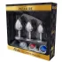 Alive - plug anal metal - kit com 3 peças - prata