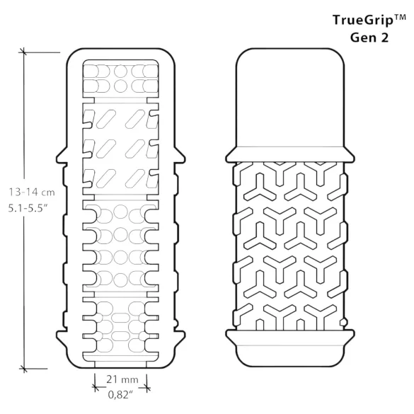 The Handy - masturbador masculino - textura TrueGrip Gen 2 - transparente