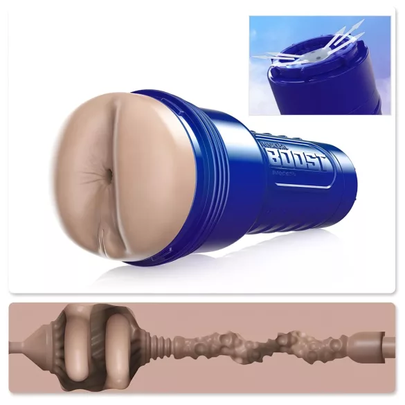 Fleshlight Boost Blast - masturbador realístico ânus - cor natural
