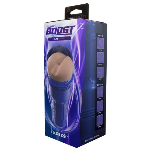 Fleshlight Boost Blast - masturbador realístico ânus - cor natural