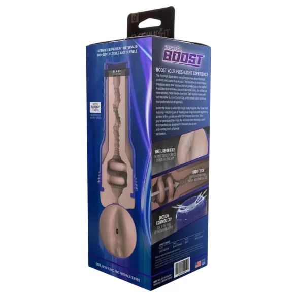 Fleshlight Boost Blast - masturbador realístico ânus - cor natural