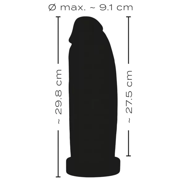 realistixxx Real Giant - dildo gigante - 30 cm (preto)