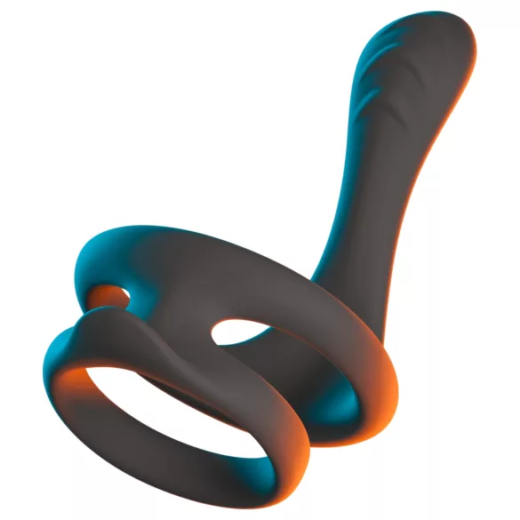 Erecto - anel peniano e escrotal - silicone preto