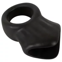   Erecto - anel peniano com extensor de escroto - silicone preto