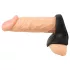 Erecto - anel peniano com extensor de escroto - silicone preto