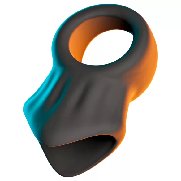 Erecto - anel peniano com extensor de escroto - silicone preto