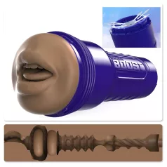   Fleshlight Boost Blow - masturbador boca realista - cor marrom